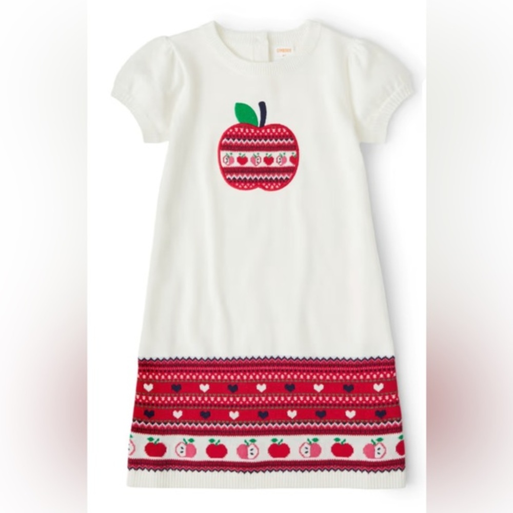 Soft White GYMBOREE Apple Sweater Dress